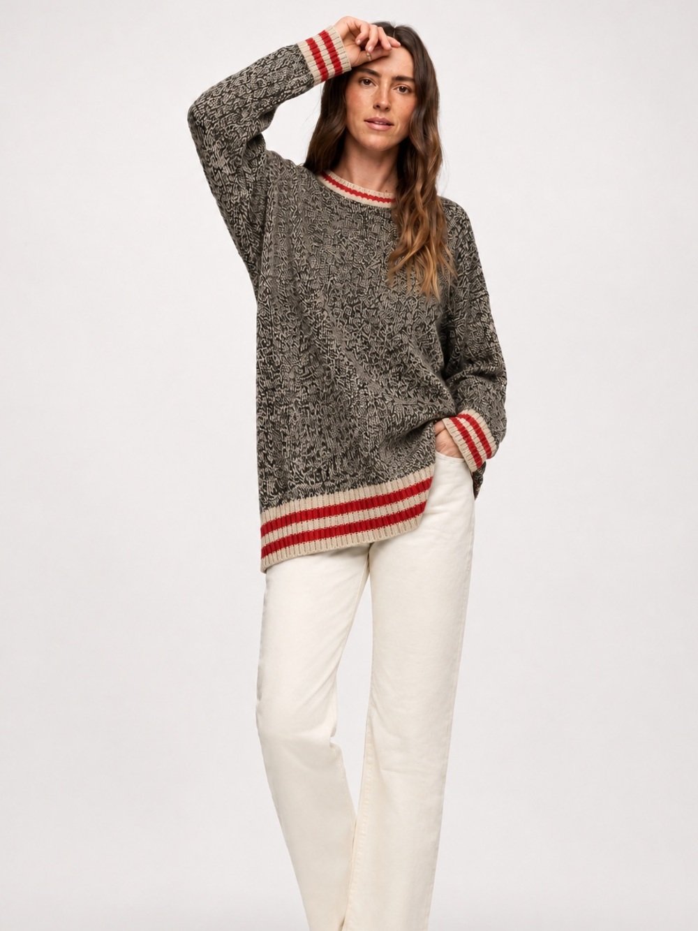 Classic Canadian “Work Sock” Marble Knit sweater